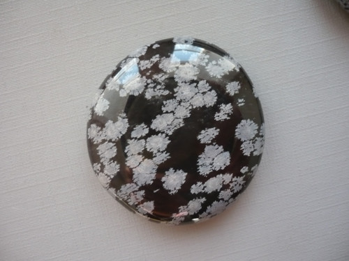 Placka - obsidián vločkový 42 mm, č.1111 — foto 2