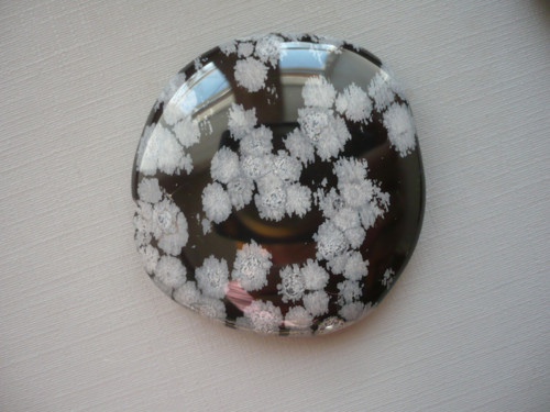 Placka - obsidián vločkový 45 mm, č.1116 — foto 2