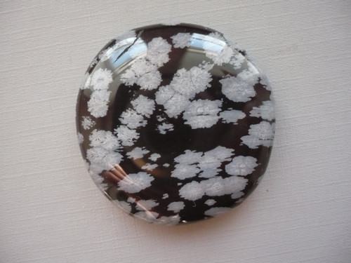 Placka - obsidián vločkový 45 mm, č.1140 — foto 2