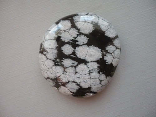 Placka - obsidián vločkový 41 mm, č.1142 — foto 2