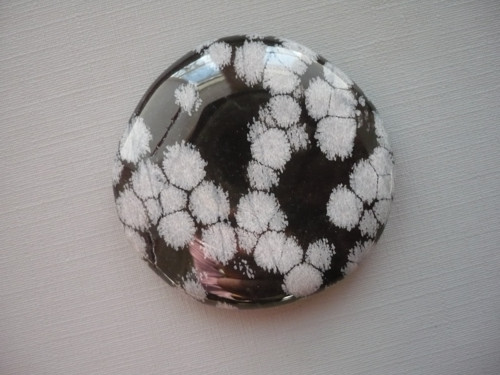 Placka - obsidián vločkový 44 mm, č.1144 — foto 2