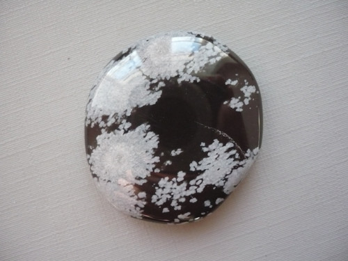 Placka - obsidián vločkový 38 mm, č.1148 — foto 2