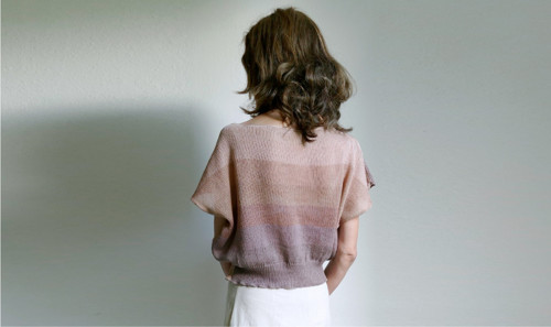 Pletené hnedé tričko -bavlna — foto 2