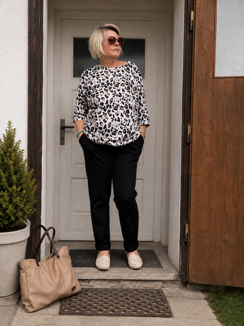 Dámské tričko s leopardím vzorem XXL — foto 2