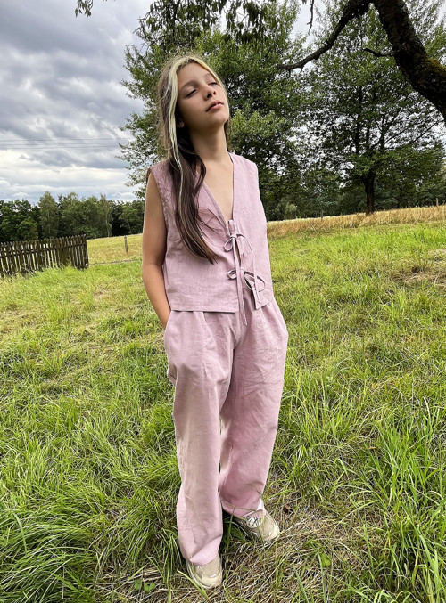 Lněná vestička ROSE LINEN — foto 3