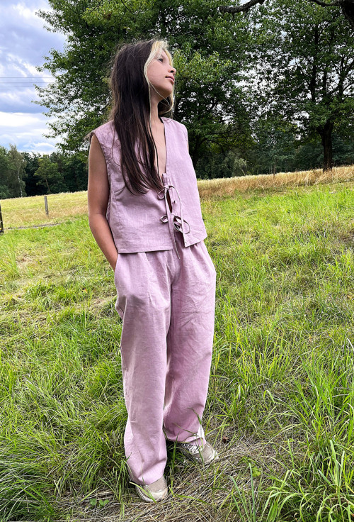 Lněná vestička ROSE LINEN — foto 4
