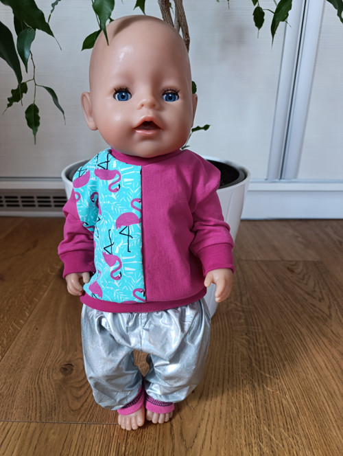 Mikina pro panenky plameňáci — foto 2