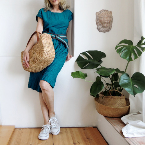 RUTH Tmavý tyrkys - šaty len kratší — foto 3