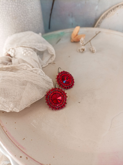 Mini earrings n.18 - vyšívané náušnice — foto 3