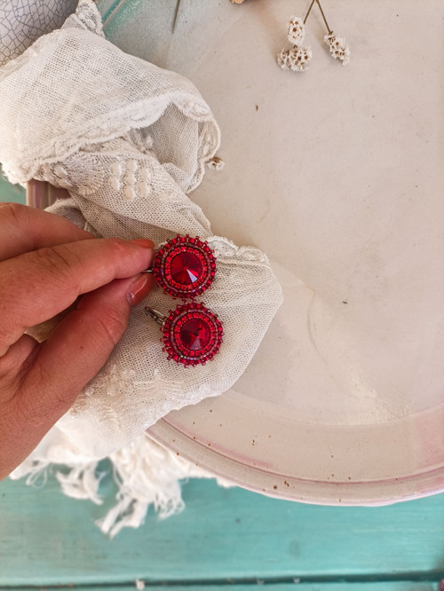 Mini earrings n.18 - vyšívané náušnice — foto 2