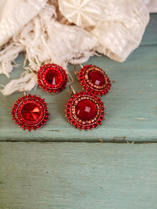 Mini earrings n.19 - vyšívané náušnice — foto 2