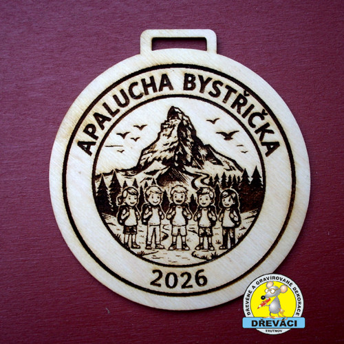 DŘEVĚNÉ MEDAILE APALUCHA Bystřička 2026 — foto 2