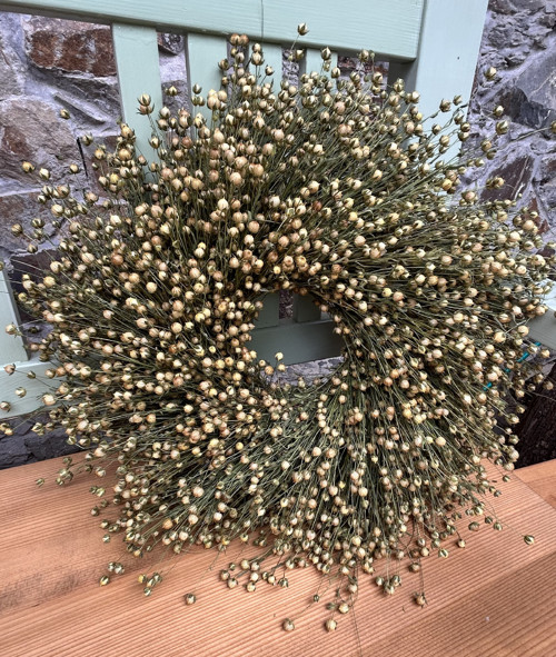 Lněný věnec - střapáč 45 cm — foto 6