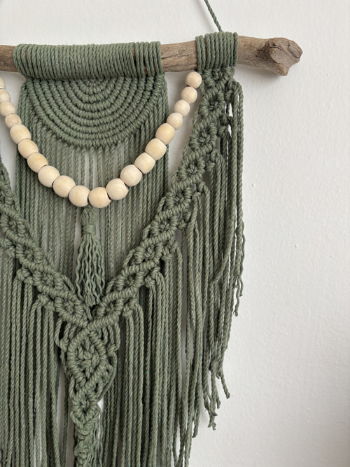Macramé závěsná dekorace - Eucalyptus — foto 2