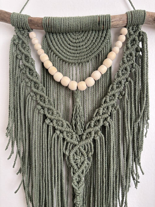 Macramé závěsná dekorace - Eucalyptus — foto 3