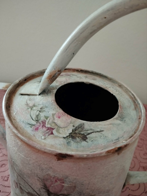 Konvička - decoupage - Shabby chic Růže — foto 3
