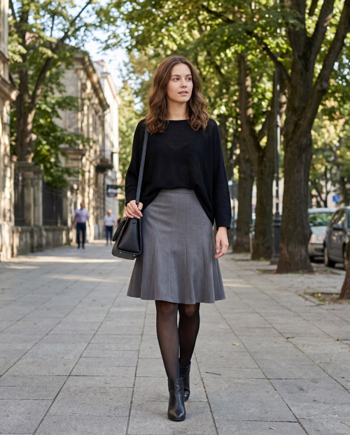 Šedá sukýnka dílová — foto 5