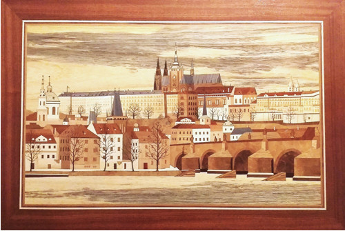 Obraz - intarzie " Praha II ". — foto 2