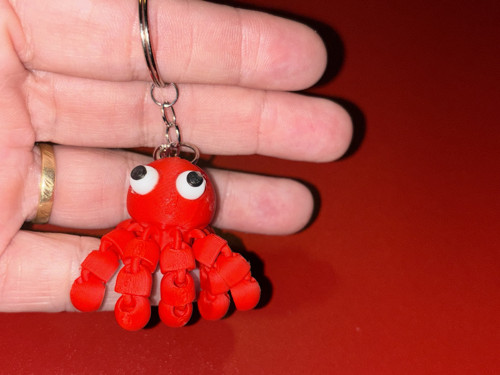 Pohyblivý přívěšek - 3D chobotnička — foto 2