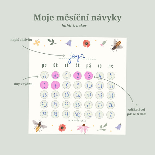 Samolepící bloček habit tracker — foto 3
