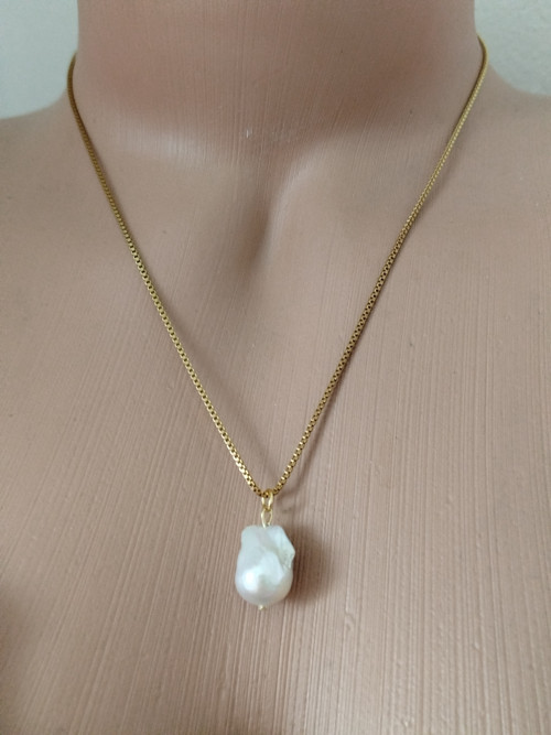 Řetízek 40cm, bároční perla — foto 3