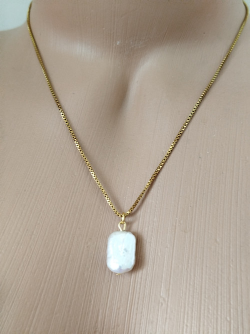 Řetízek 40cm, bároční perla — foto 3