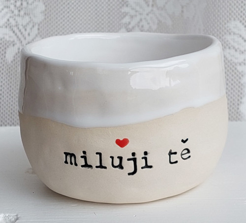 Keramicky kalíšek "miluji tě" — foto 2