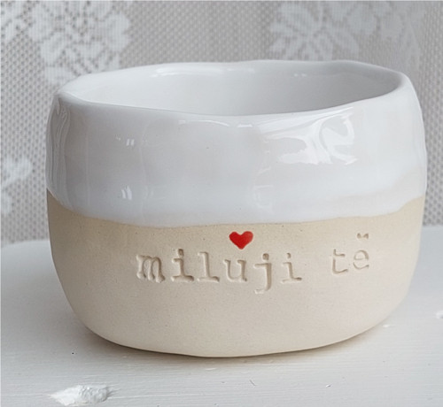 Keramicky kalíšek "miluji tě" — foto 2