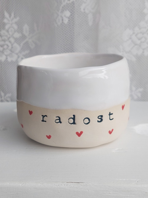 Keramický kalíšek - "radost" — foto 2