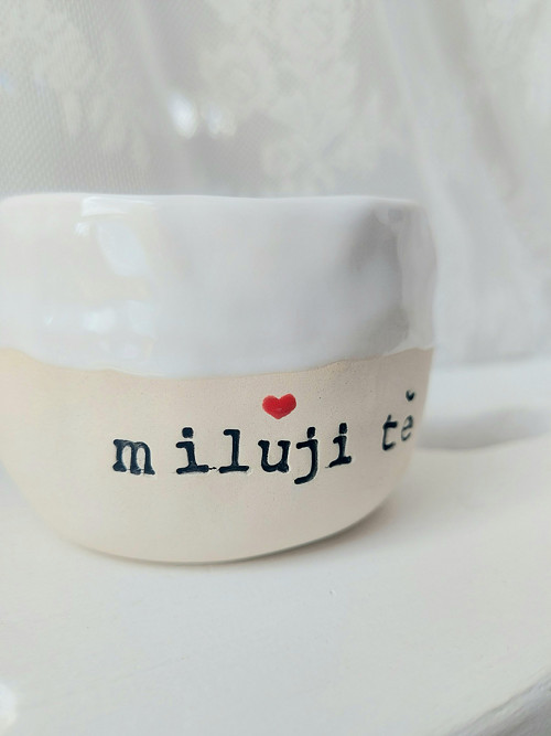 Keramicky kalíšek "miluji tě" — foto 3