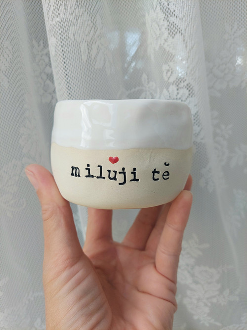Keramicky kalíšek "miluji tě" — foto 4