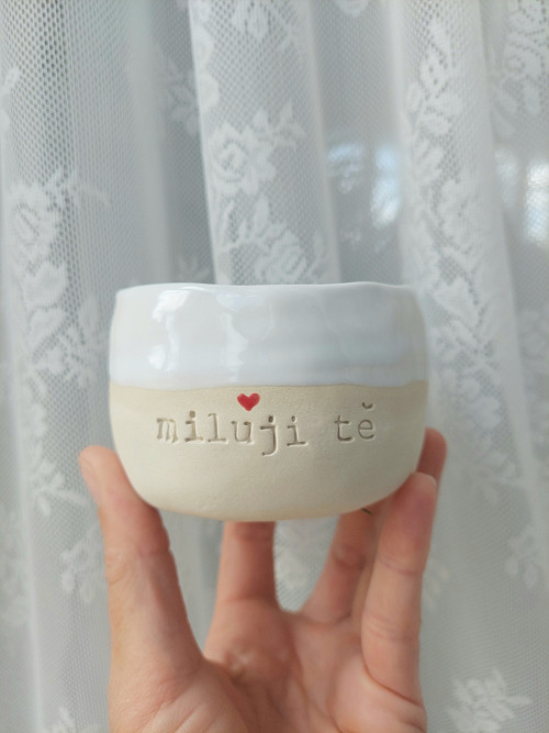 Keramicky kalíšek "miluji tě" — foto 5