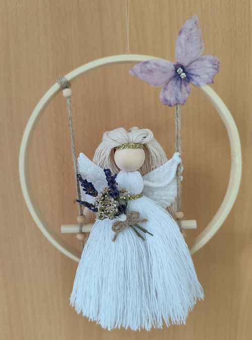 Macrame Andělka na houpačce — foto 5