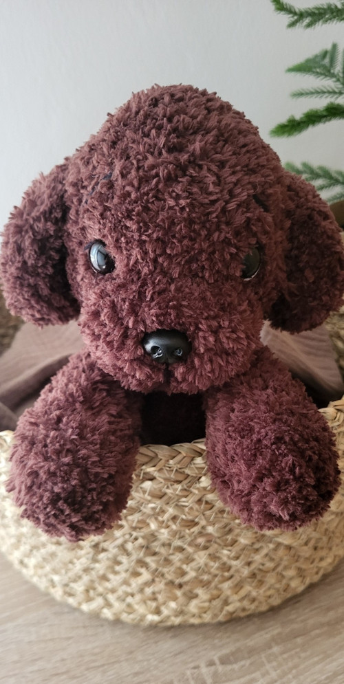 Háčkovaný pejsek - tmavě hnědý — foto 3