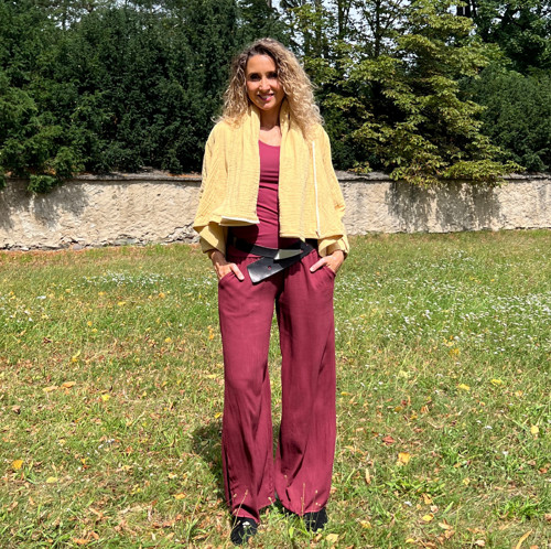 Volné kalhoty mahagon — foto 2