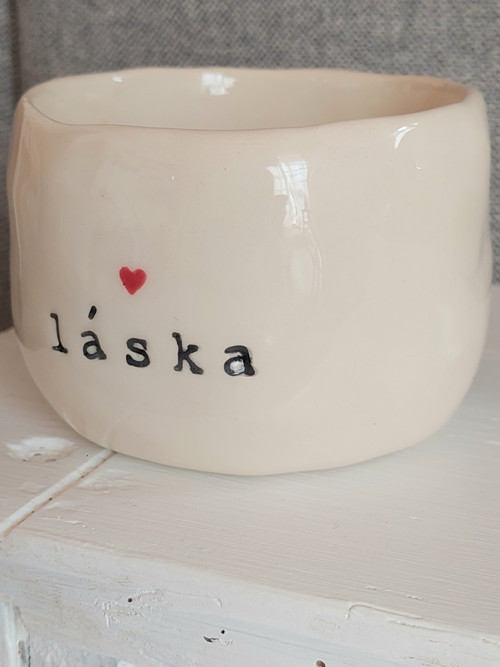 Keramický kalíšek - "láska" — foto 2