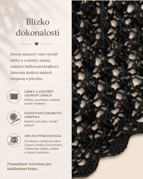 Šátek do vlasů - černá bandana — foto 3