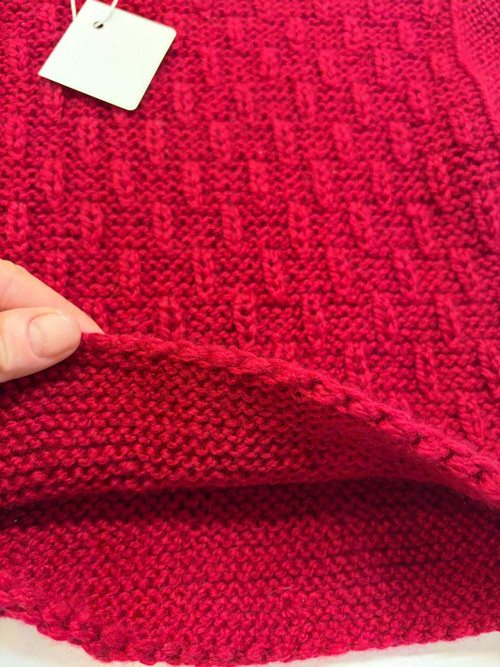 Pletená svetr, vesta bordó — foto 5
