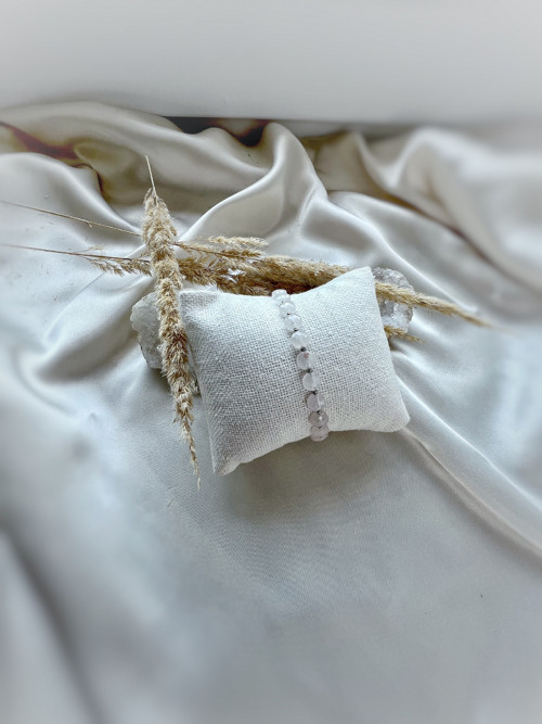 Náramek z růženínových disků, ocel — foto 2
