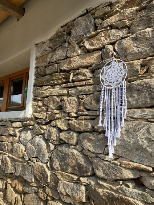Macramé Lapač snů bílý malý — foto 4