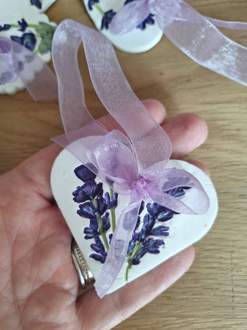Malovaná srdíčka Lavender — foto 2