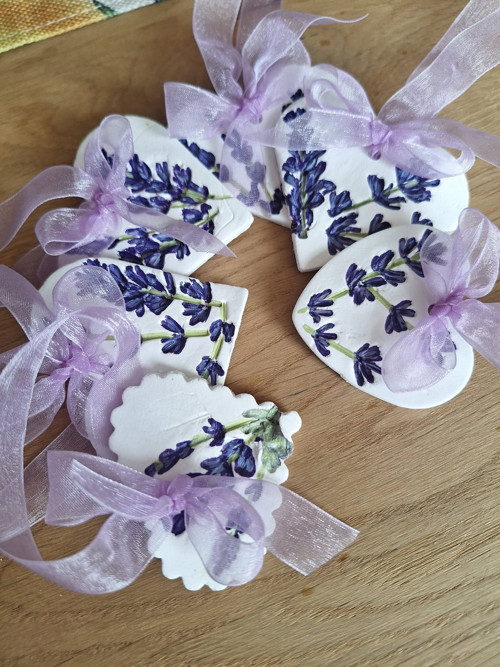 Malovaná srdíčka Lavender — foto 3
