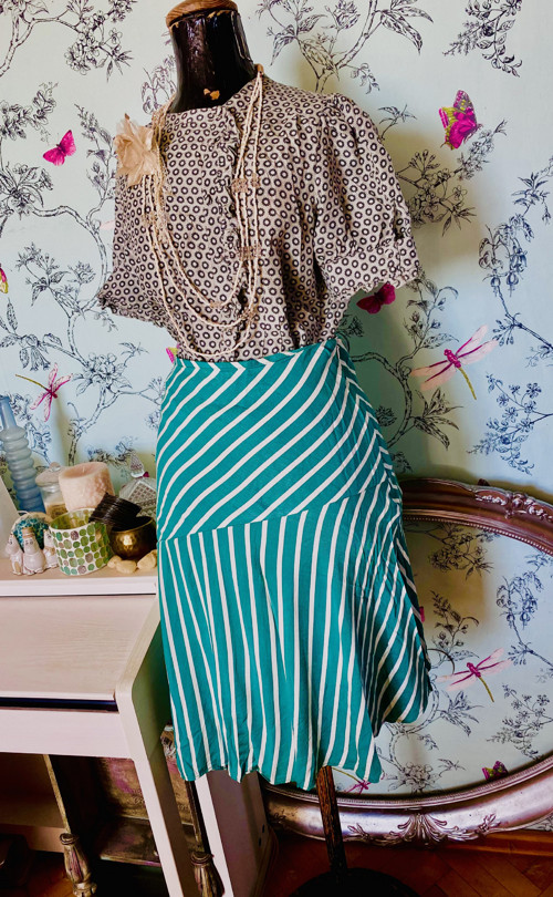 Halenka vintage hedvábná — foto 6