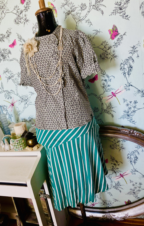 Halenka vintage hedvábná — foto 2