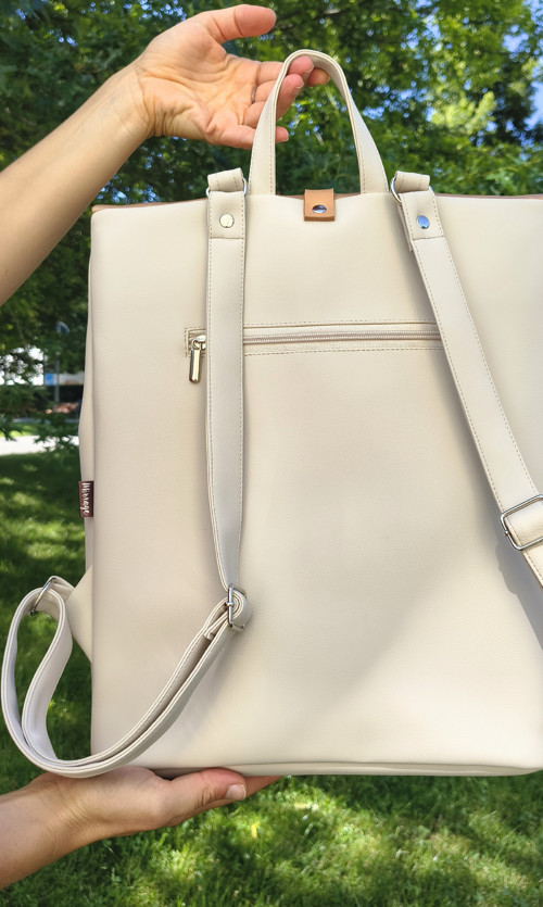 Trinity street backpack pudrová s meruňkovou — foto 4