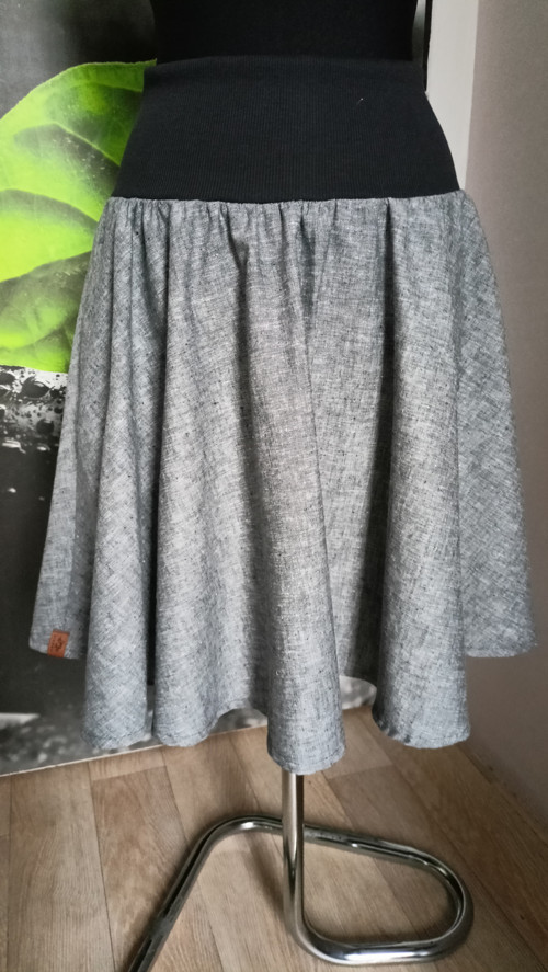 Sukně kolová - lněná — foto 2