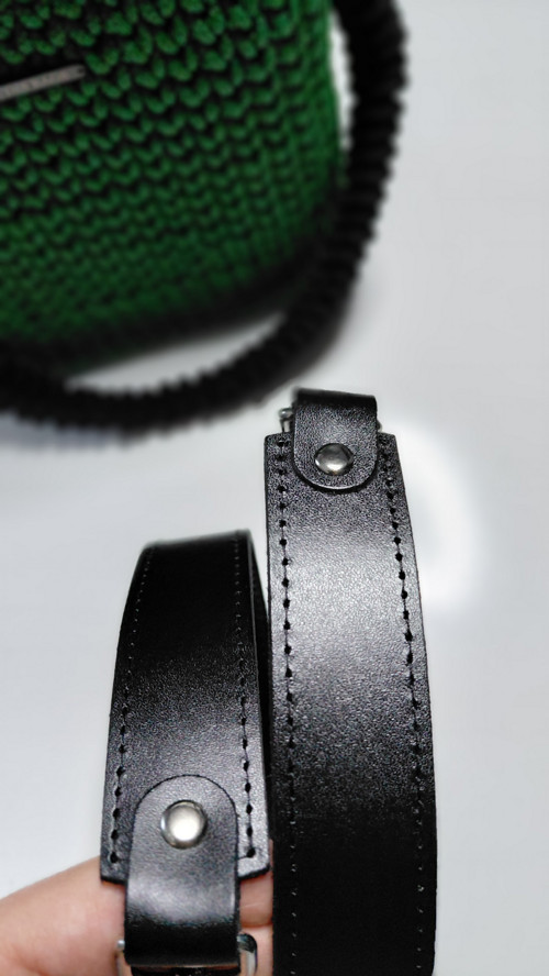 Ručně háčkovaná kabelka – bucket bag — foto 5