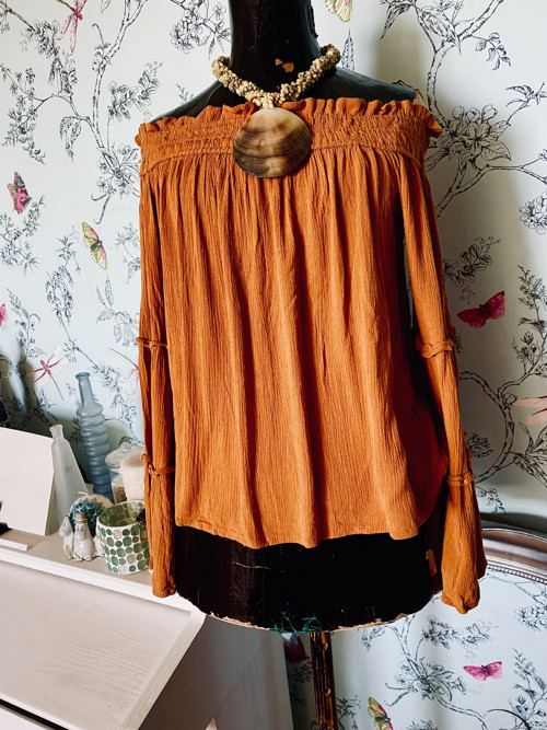 Halenka boho teracota — foto 3