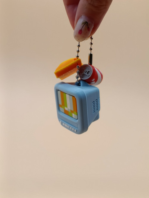 Retro televize – 3D tištěný klikač a přívěsek — foto 2