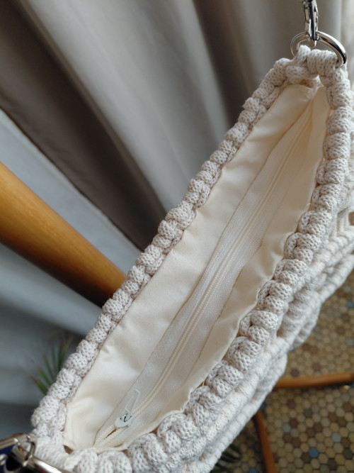 Dámská boho kabelka krémová — foto 4